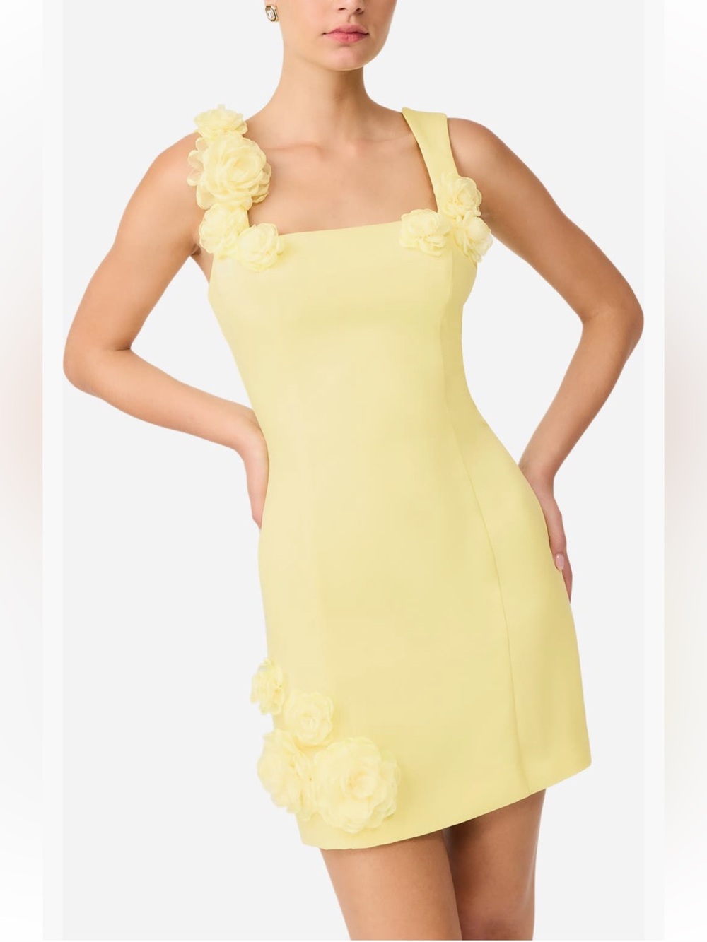 Elliatt Trompe Floral Sleeveless Minidress in Yellow - Picture 4 of 9